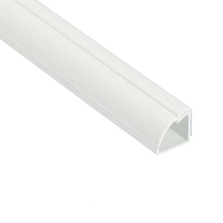 Cable Protector, 7/8 in H, 5 ft L, 7/8 in W, 1 Channel, PVC, White MPN:US/5FT22QSW