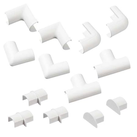 Accessory Multipack, 2 in L, 3/4 in W, 1 Channel, PVC, White MPN:US/CLOAP2010W