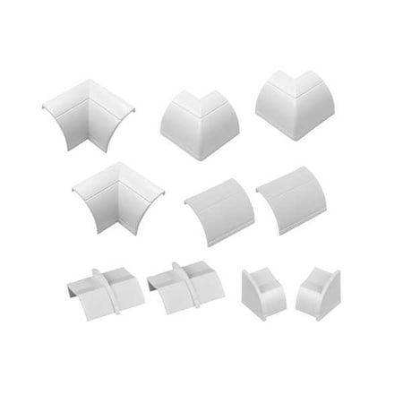 Accessory Multipack, 1 1/2 in L, 3/4 in W, 1 Channel, PVC, White MPN:US/CLOAP22QSW