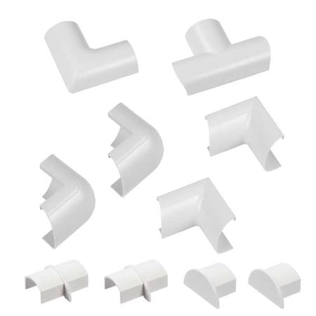 Accessory Multipack, 3 1/4 in L, 1 1/4 in W, 1 Channel, PVC, White MPN:US/CLOAP3015W