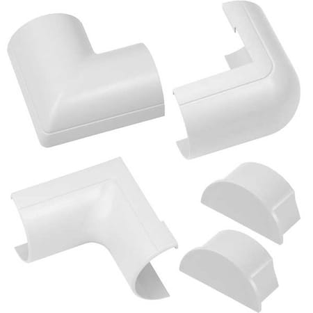 Accessory Multipack, 3 1/4 in L, 2 in W, 1 Channel, PVC, White MPN:US/CLOAP5025W