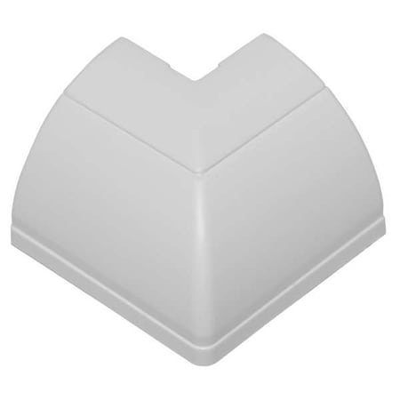 90 Degree External Elbow, 1 1/2 in L, 3/4 in W, 1 Channel, PVC, White MPN:US/FLEB22QSW