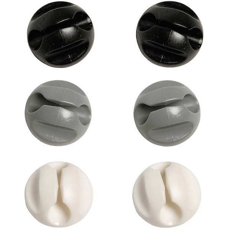 Bases, Cable Tidy, Black/White/Grey, SBS, PK6 MPN:US/CTBASE6MXD