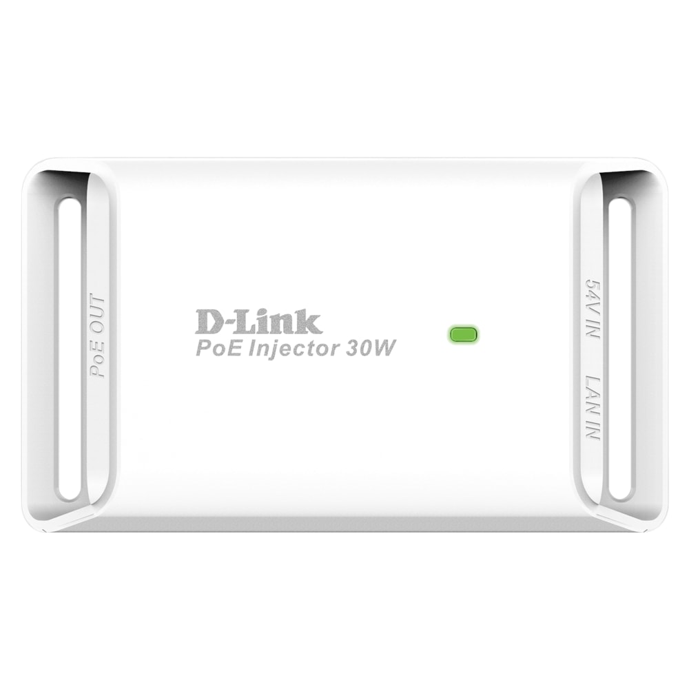 D-Link 1-Port Gigabit 802.3at PoE Injector - 54 V DC, 600 mA Output - 1x 10/100/1000Base-T Input Port(s) - 1x 10/100/1000Base-T Output Port(s) - 30 W MPN:DPE-301GI