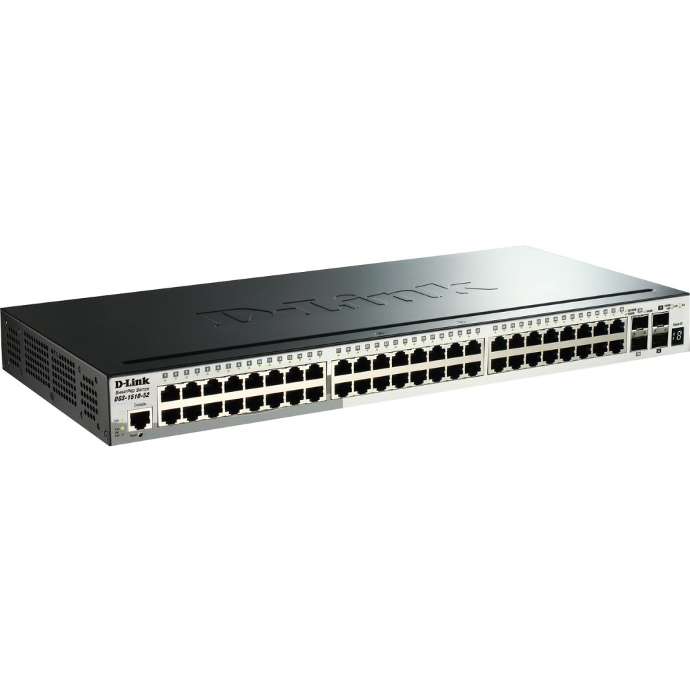 D-Link 52-Port Gigabit Stackable SmartPro Switch With 4 10GbE SFP+ Ports MPN:DGS-1510-52X