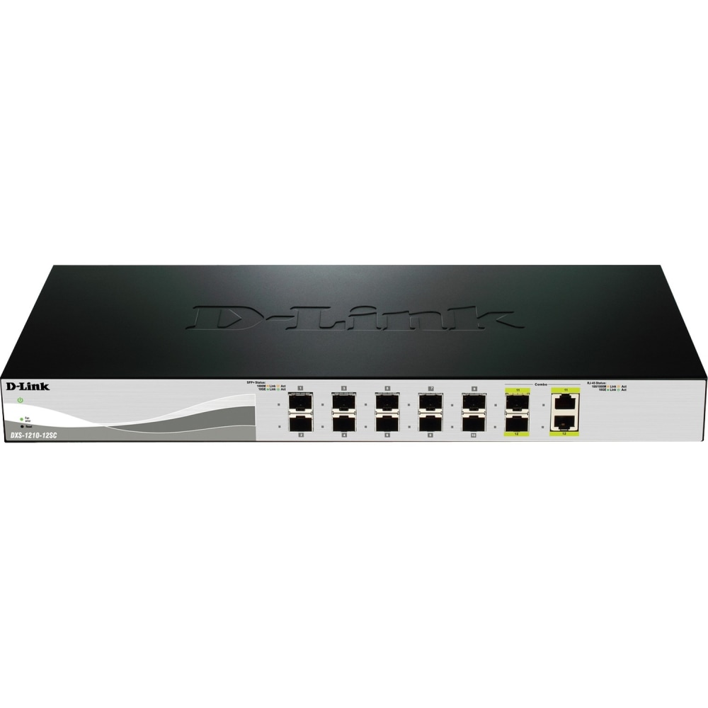 D-Link 10G Smart Switch With 10-Port 10G SFP+ And 2-Port 10GBASE-T/SFP+ Combo Port MPN:DXS-1210-12SC