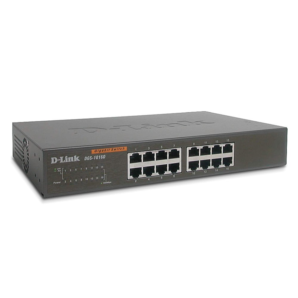 D-Link DGS-1016D 16-Port 10/100/1000 Rackmount/Desktop Switch MPN:DGS-1016D