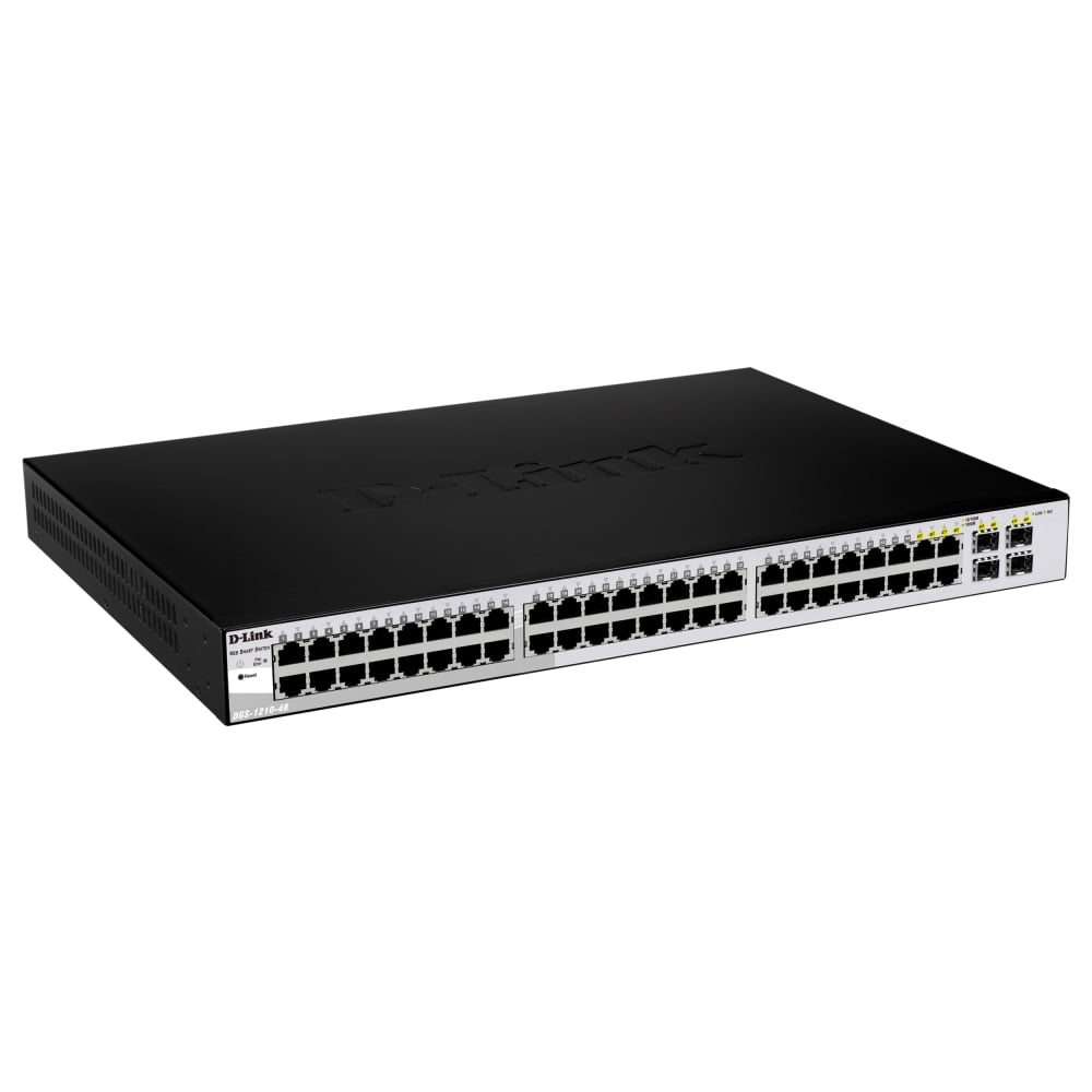 D-Link DGS-1210-52 Websmart Gigabit Switch with 48 1000Base-T and 4 SFP Ports - 48 Ports - Manageable - DGS121052 MPN:DGS-1210-52