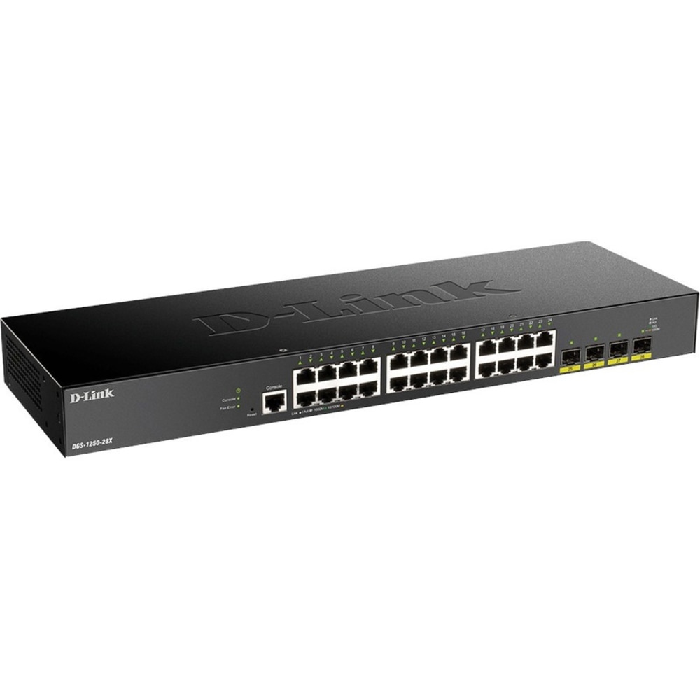 D-Link 28-Port 10-Gigabit Smart Managed Switch - 28 Ports - Manageable - 3 Layer Supported - Modular - DGS125028X6KV MPN:DGS-1250-28X-6KV
