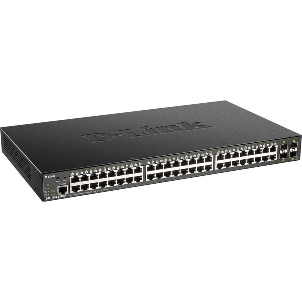 D-Link 52-Port 10-Gigabit Smart Managed PoE Switch MPN:DGS-1250-52XMP-6KV