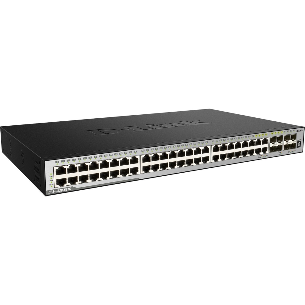 D-Link 52-Port Layer 3 Stackable Managed Gigabit Switch including 4 10GbE Ports - 48 Ports - Manageable - DGS363052TCSI MPN:DGS-3630-52TC/SI