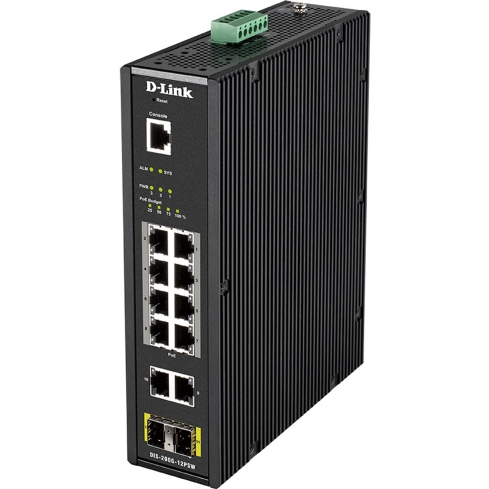 D-Link Gigabit Smart Managed Industrial 12-Port PoE Switch MPN:DIS-200G-12PSW