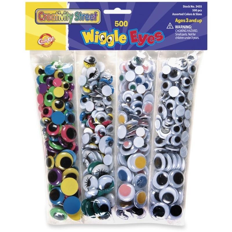 Chenille Kraft Wiggle Eyes Assortment, Pack Of 500 MPN:3435
