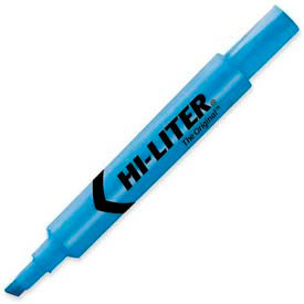 Avery® HI-LITER Desk-Style Highlighters Fluorescent Blue Ink Chisel Tip Dozen 024016