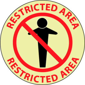 Glow Floor Sign - Restricted Area GWFS11