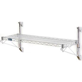 Nexel® Chrome Adjustable Wall Mount Wire Shelving 1 Shelf Starter 24