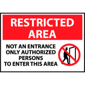 Restricted Area Plastic - Not An Entrance Only Authorized Persons To Enter RA23RB