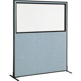 Interion® Freestanding Office Partition Panel with Partial Window 60-1/4