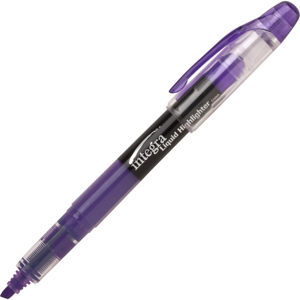 Integra Liquid Highlighters - Chisel Marker Point Style - Purple - 1 Dozen MPN:33315