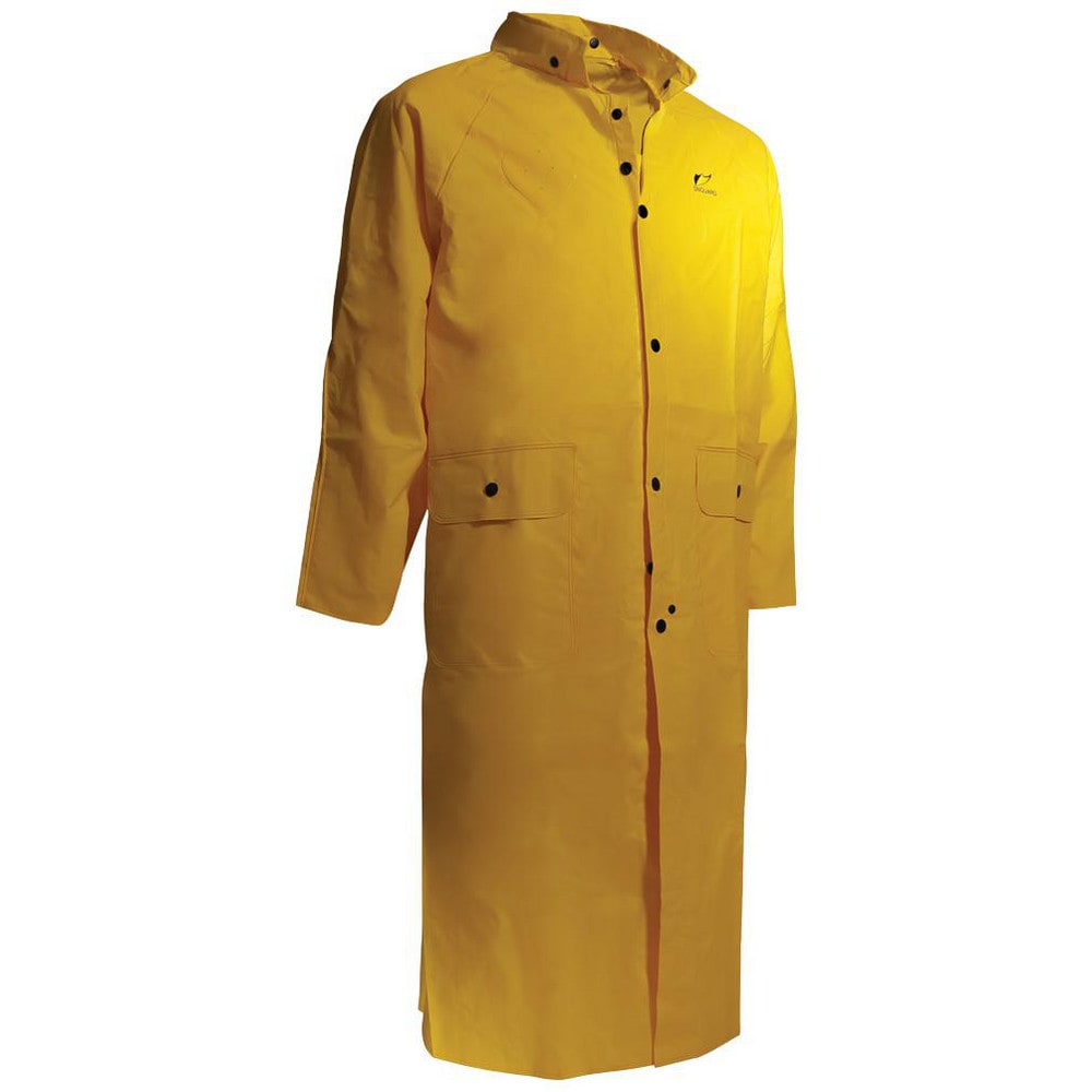 Rain & Chemical Wear; Garment Style: Rain Coat; Size: 4X-Large; Gender: Unisex; Color: Yellow; Material: PVC; Nylon; Garment Type: Rain MPN:78040-4X