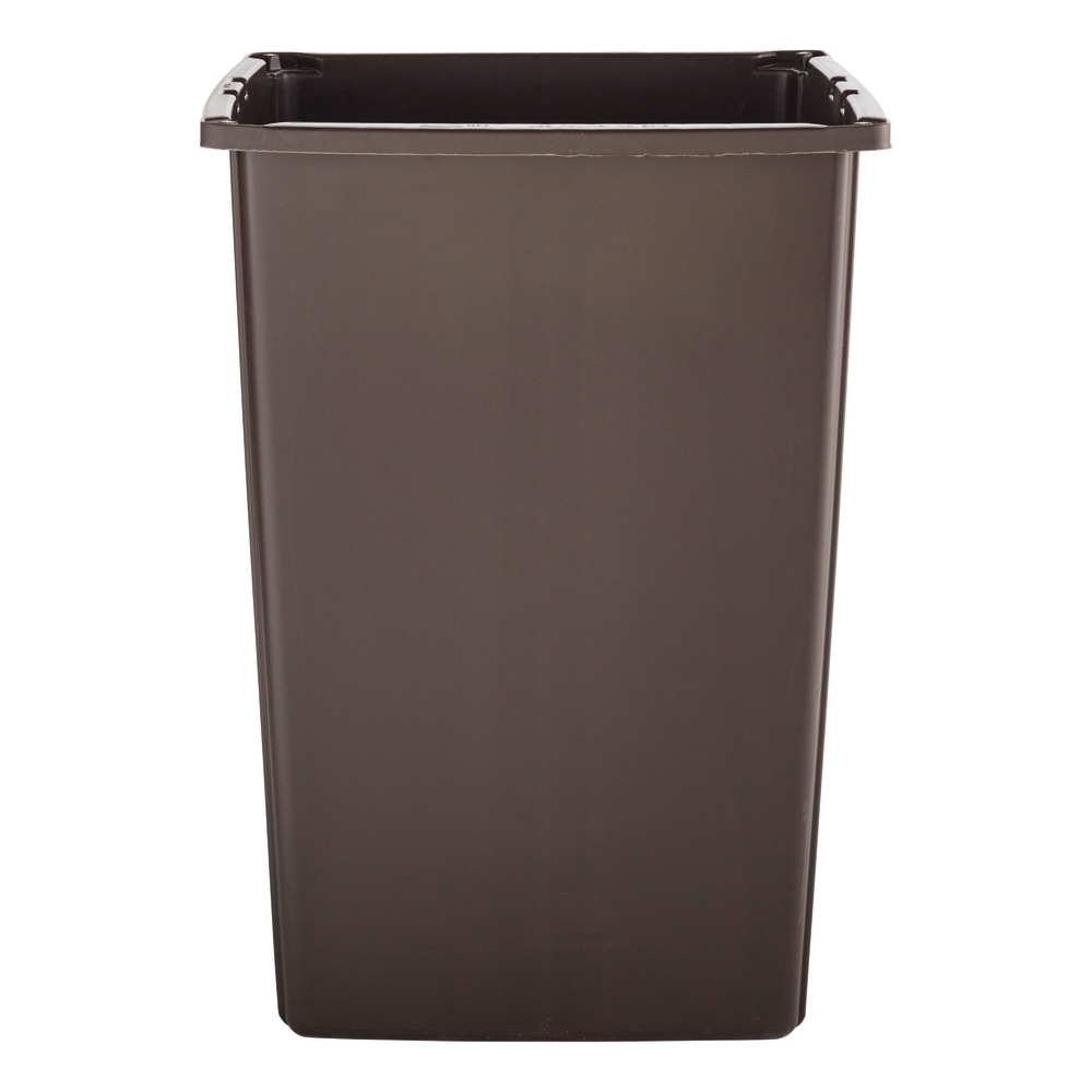 Rubbermaid Glutton Rectangular Plastic Waste Container, 56 Gallons, 31 1/8inH x 25 1/2inW x 22 3/4inD, Brown MPN:256BBRO
