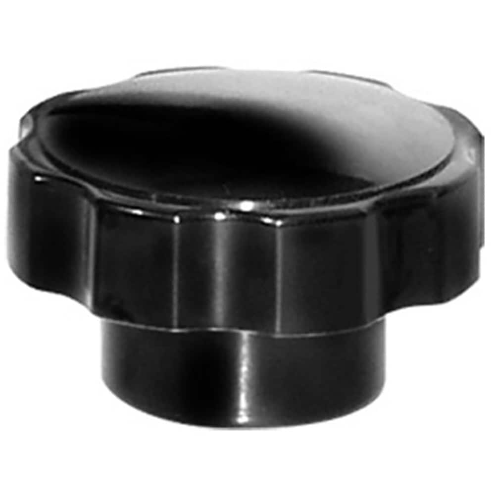 Round Knobs (Knurled, Fluted & Mushroom), Knob Material: Plastic , Insert Material: Brass , Grip Style: Knurled , Head Diameter: 1.7500 , Head Height: 1.0625  MPN:32323