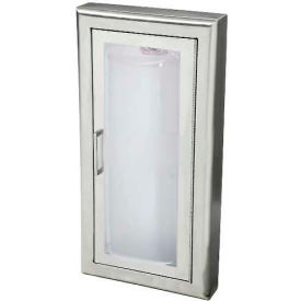 Activar Inc. SS Fire Rated Fire Extinguisher Cabinet Clear Acrylic Bubble Window Semi-Recessed 1537F25FX