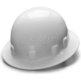 White Full Brim 4 Point Ratchet Sleek Shell Hard Hat HPS24110 - Pkg Qty 12