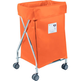 R&B Wire Wide Collapsible Hamper Steel Orange Vinyl Bag 655O