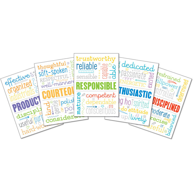 Carson-Dellosa Positive Behavior Bulletin Board Set, Multicolor, Grades K-5 MPN:110288