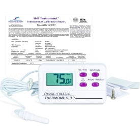H-B DURAC Calibrated Electronic Thermometer with Waterproof Sensor -50/70C (-58/158F) 39 x 15mm 609003100
