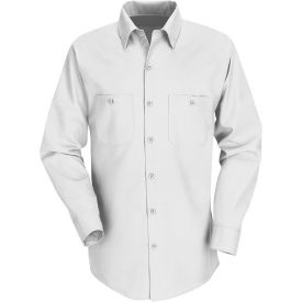 Red Kap® Men's Industrial Work Shirt Long Sleeve White Regular-M SP14 SP14WHRGM