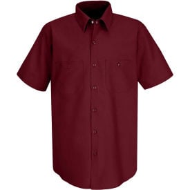 Red Kap® Men's Industrial Work Shirt Short Sleeve Burgundy 3XL SP24 SP24BYSS3XL