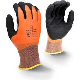 Radians® RWG18S Latex Dipped Gloves 13 Gauge Orange/Black S 1 Pair RWG18S - Pkg Qty 12