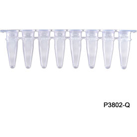 MTC Bio PureAmp 8 Strips QPCR Tube with Separated Strip Cap 0.2 ml Clear 120 Pack P3802-Q