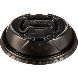 Dart® Optima Reclosable Lids for Hot Paper Cups Fits 10 to 24 oz Hot Cups Black 1000/CT OPT316B