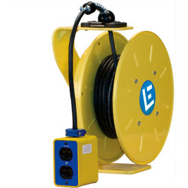 Lind Equipment LE9025123QB2 25Ft 12/3 SJOW Cable Cord Reel W/ 20A Quad Box LE9025123QB2