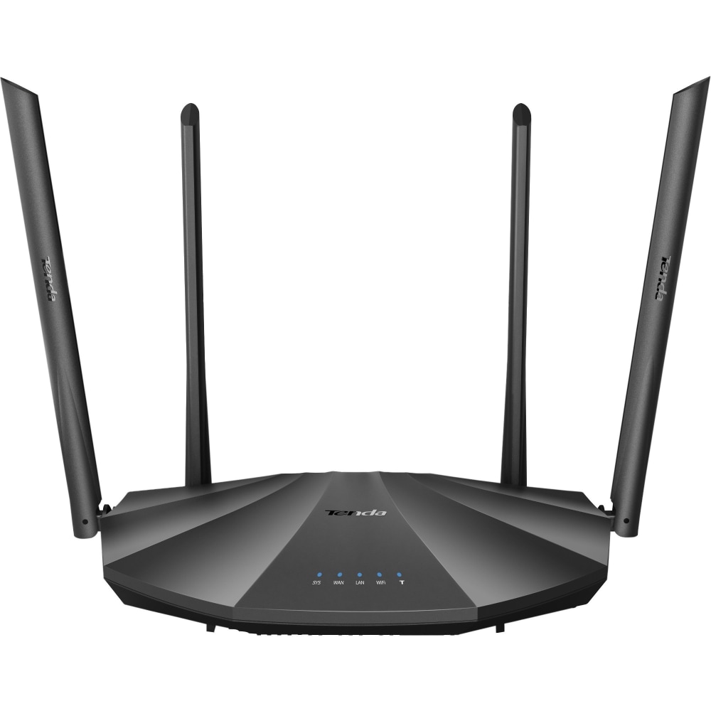 Tenda AC19 Wi-Fi 5 IEEE 802.11ac Ethernet Modem/Wireless Router - 2.40 GHz ISM Band - 5 GHz UNII Band - 4 x Antenna(4 x External) - 262.50 MB/s Wireless Speed - 4 x Network Port - 1 x Broadband Port - USB - Gigabit Ethernet - VPN Supported - Desktop MPN:A