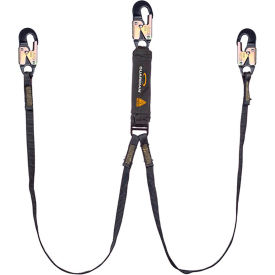 Guardian Arc Flash Shock Absorbing Lanyard Fixed Dual Leg Aluminum Snap Hook 6'L 3400019