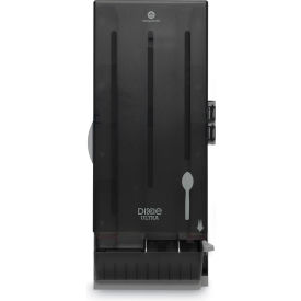 Dixie® SmartStock® Utensil Dispenser Holds 120 Spoons Polypropylene Translucent Black SSSD120