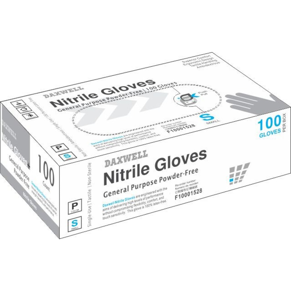 Powder-Free Nitrile Gloves, Small, Box Of 100 MPN:F10001528