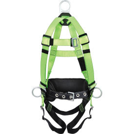 PeakWorks® Contractor Safety Harness with Positioning Belt Pass-Thru Leg Buckles Class AP XL V8255224