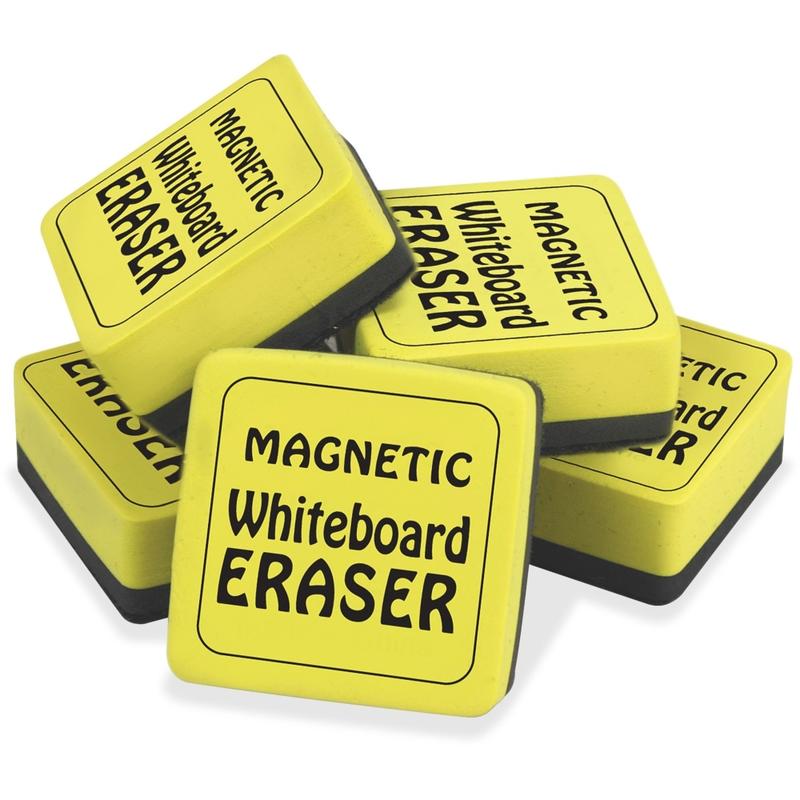 The Pencil Grip Magnetic Whiteboard Erasers, 2in x 2in, Yellow, Pack Of 12 (Min Order Qty 7) MPN:355