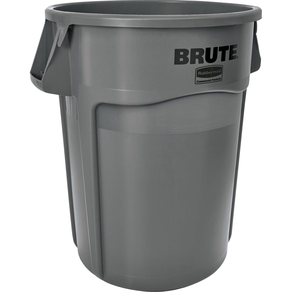 Rubbermaid Commercial Brute 44-Gallon Vented Utility Containers - 44 gal Capacity - Round - Gray - 4 / Carton MPN:264360GYCT