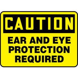 Accuform MPPA608VA Caution Sign Ear And Eye Protection Required 14