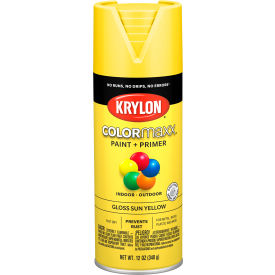 Krylon® Colormaxx™ Paint & Primer 12 oz. Gloss Sun Yellow K05541007 - Pkg Qty 6