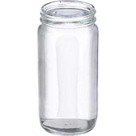 Wheaton® 8 oz Wide Mouth Bottles Round Clear Glass 58-400 neck No Caps Case of 96 W217008