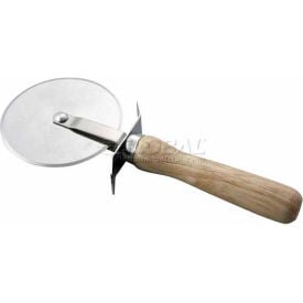 Winco PWC-4 Diameter Blade Pizza Cutter with Wooden Handle PWC-4 - Pkg Qty 12