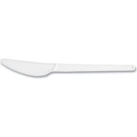 Vegware™ Mediumweight General Purpose Compostable Knives CPLA White 1000/Carton VW-KN6.5