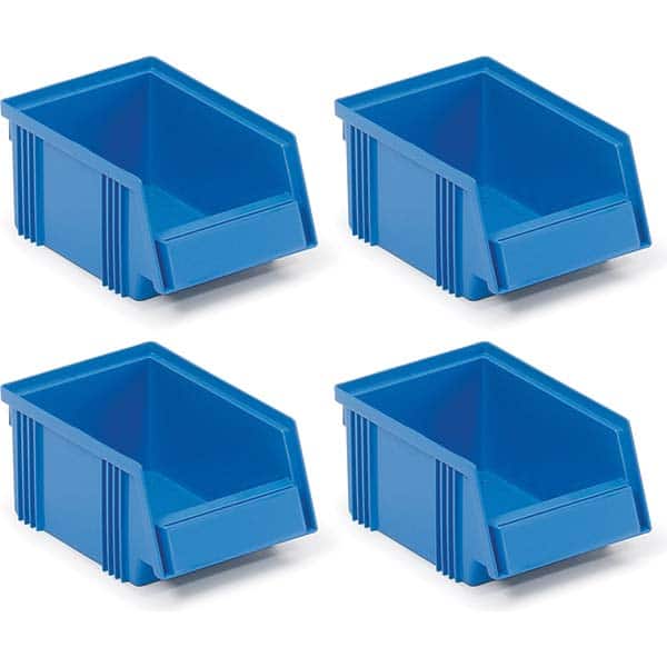 Plastic Hang & Stack Bin: Blue MPN:SBS4-1015-6 - Pkg Qty 4